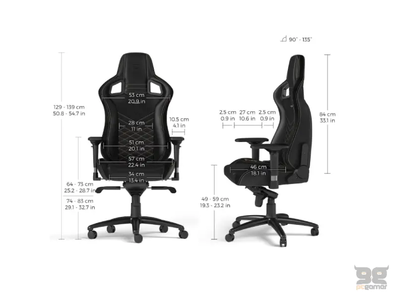 NOBLECHAIRS EPIC Gaming stolica crno-zlatna 