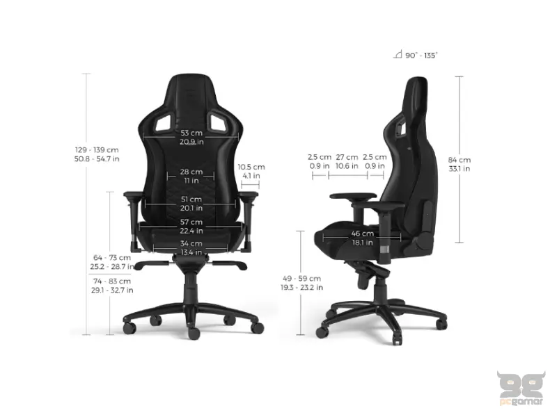 NOBLECHAIRS EPIC Gaming stolica crna 