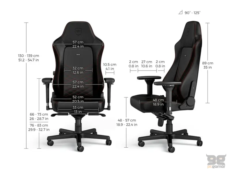 NOBLECHAIRS HERO Gaming stolica crno-crvena 