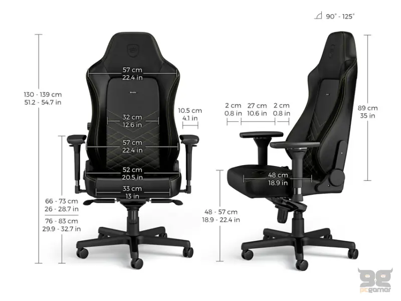 NOBLECHAIRS HERO Gaming stolica crno-zlatna 