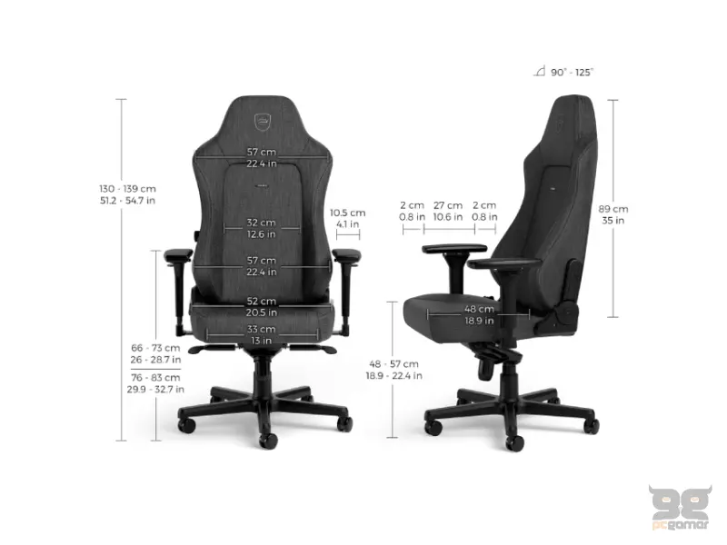 NOBLECHAIRS HERO TX Gaming stolica antracit 