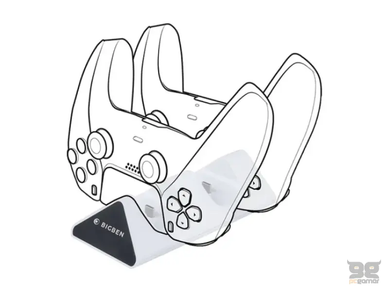 Bigben chargign station za 2xPS5 Dualsense controller USB A-USB C kabal