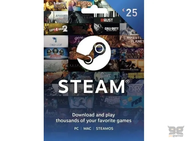Steam Gift Card 25 EUR - Steam Key - Europe