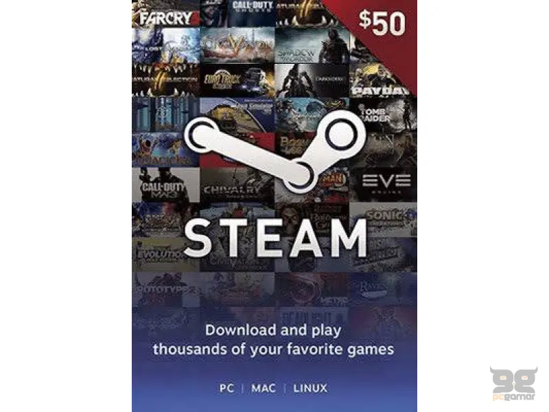 Steam Gift Card 50 USD - Steam Key - United States