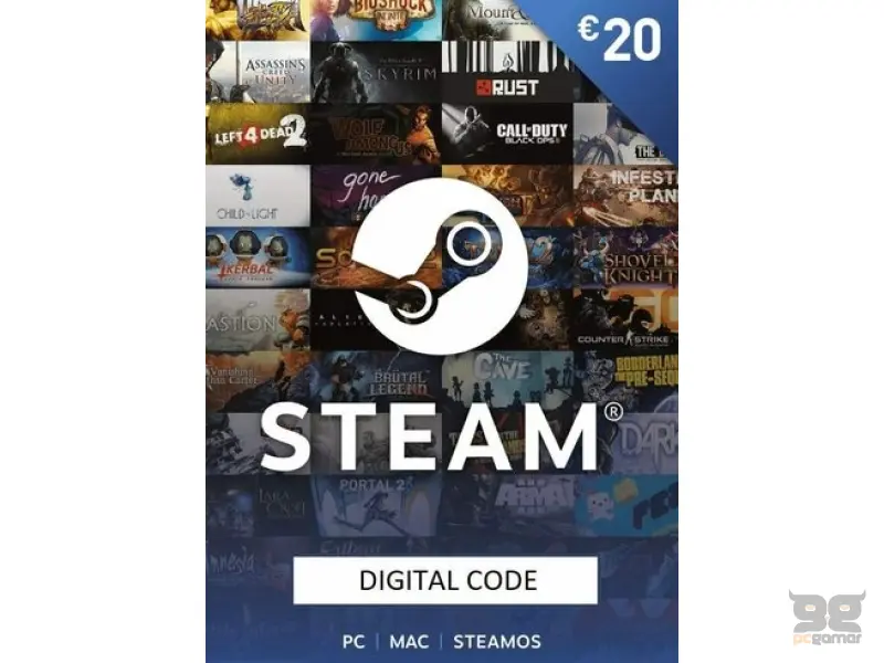 Steam Gift Card 20 EUR - Steam Key - Europe