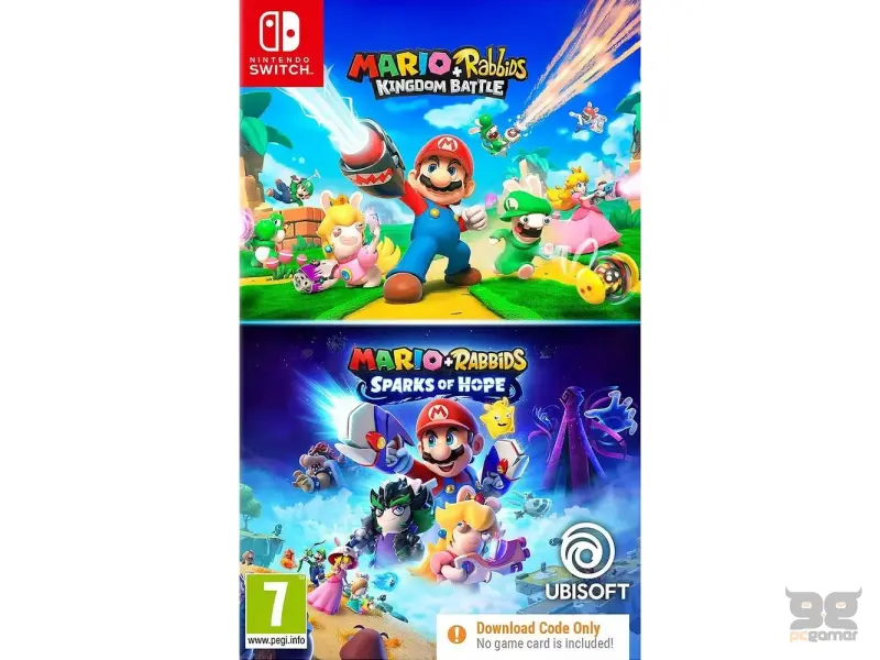 MARIO AND RABBIDS DOUBLE PACK CIB (KINGDOM BATTLE AND SPARKS OF HOPE) NSW