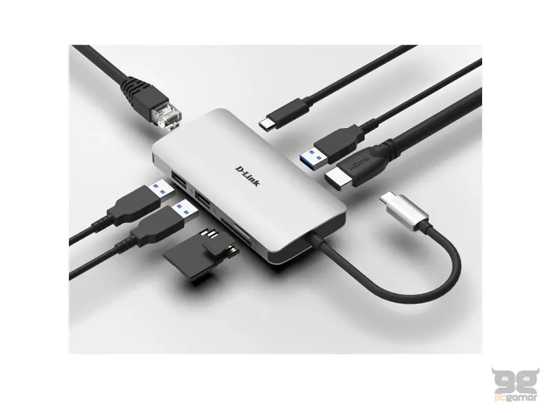 D-Link 8-in-1 USB-C Hub sa HDMI/Ethernet/Card Reader/Power Delivery