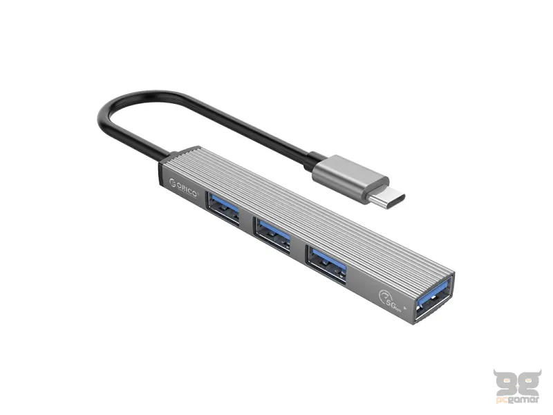 Orico Hub USB-C to USB-A 3.0 +
3xUSB-A 2.0 - grey