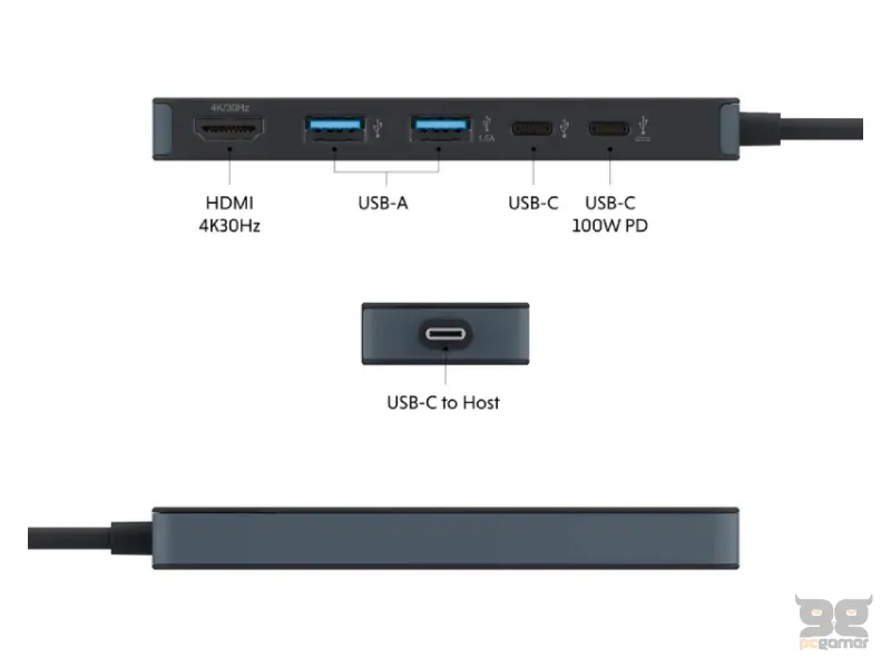 TARGUS HyperDrive Flex 5 Port USB-C Hub crni (HD4101BKGL) 
