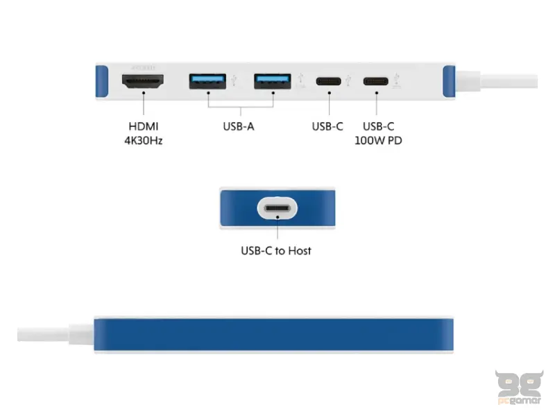 TARGUS HyperDrive Flex 5 Port USB-C Hub beli (HD4101BUGL) 