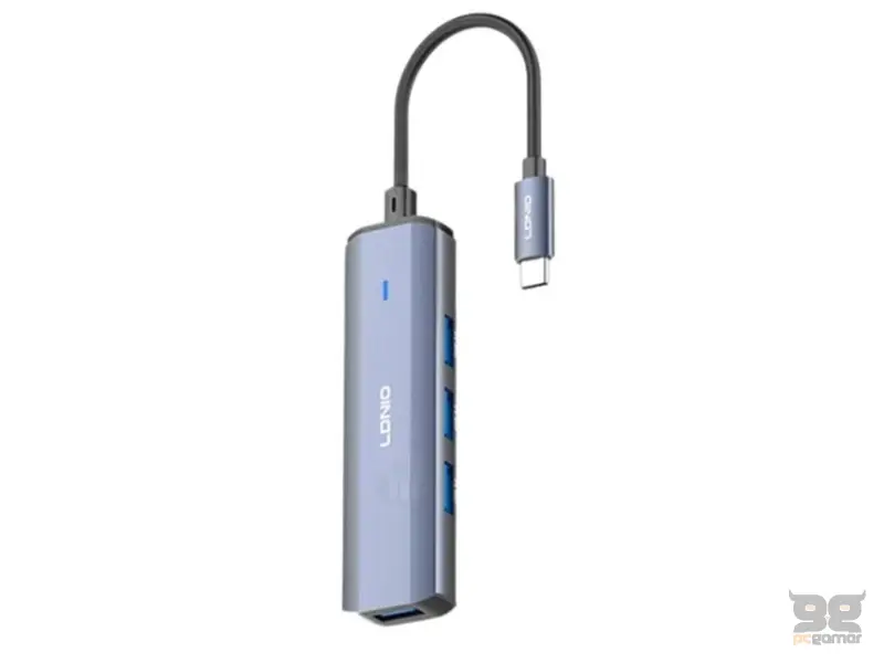 LDNIO DS-114C  adapter Tip C na USB 4 in 1 sivi 