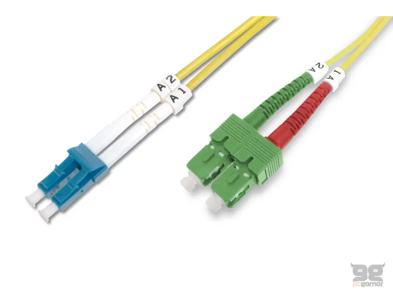 Digitus Optički prespojni kabel, singlemodni, duplex, SC (APC) to LC (PC) SM OS2 09/125 µ, 3 m