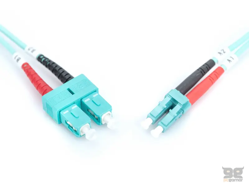 Digitus FO patch cord, duplex, LC to SC MM OM3 50/125 µ, 2 m