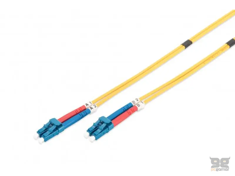 Digitus Opticki patch kabl, singlemode, duplex, 2 m, OS2, LC/LC, zuti