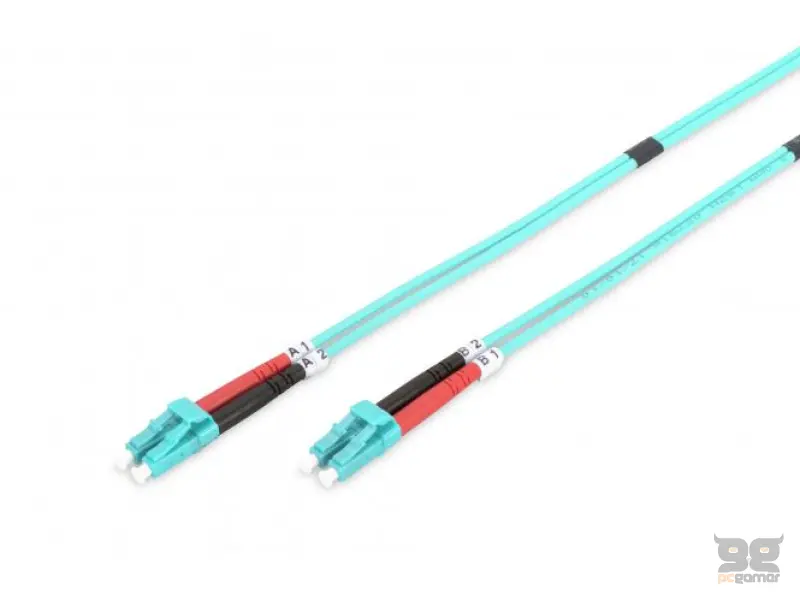 Digitus Opticki patch kabl, multimode, duplex, 3 m, OM3, LC/LC, plavi