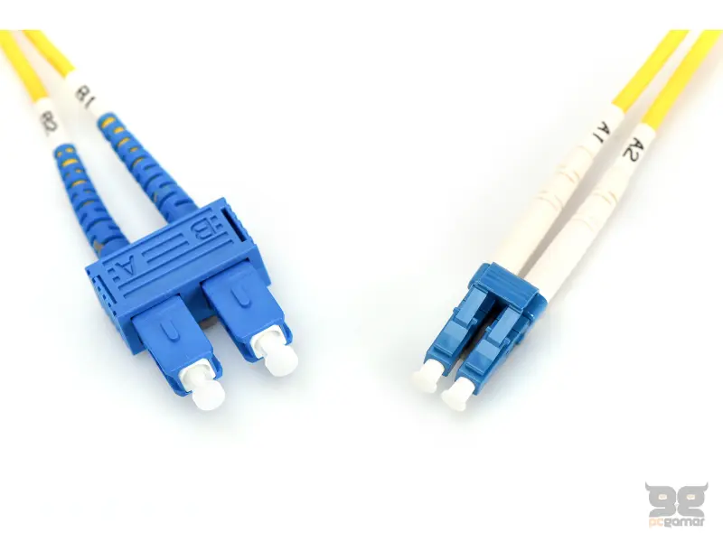 Digitus Opticki patch kabl, singlemode, duplex, 10 m, OS2, LC/SC, zuti