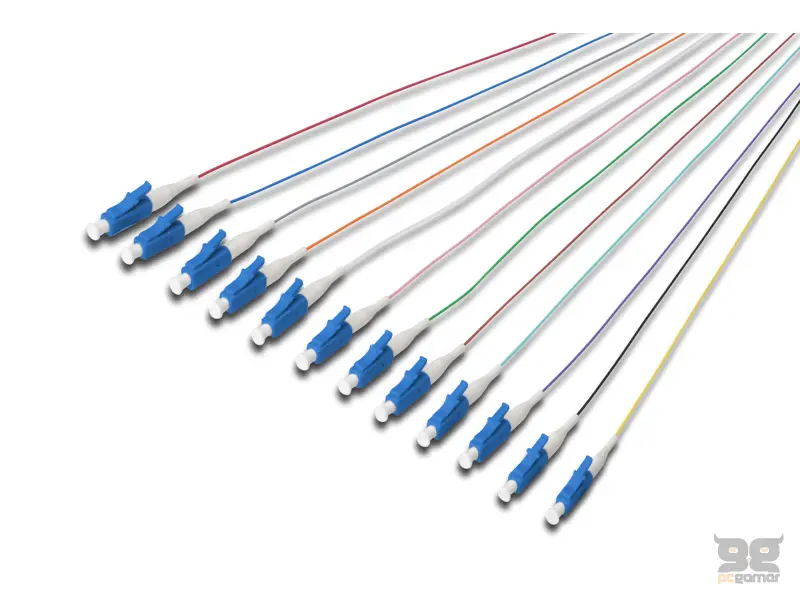 Digitus FO pigtail set, 12 pcs, singlemode, simplex, 3m, OM3, LC