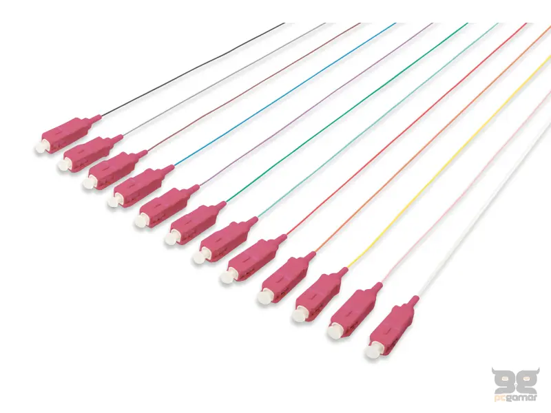 Digitus FO pigtail set, 12pcs, multimode, simplex, 2m, OM4, SC