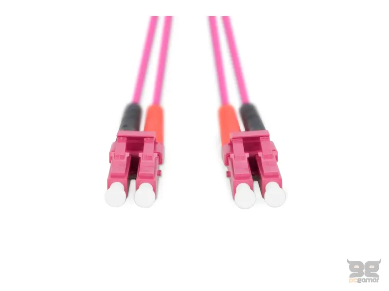 Digitus Opticki patch kabl, multimode, duplex, 1 m, OM4, LC/LC, ljubicasti