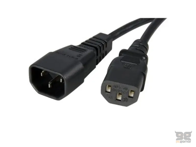 E-GREEN Kabl naponski C13 - C14 (UPS - PC) 1.8m crni