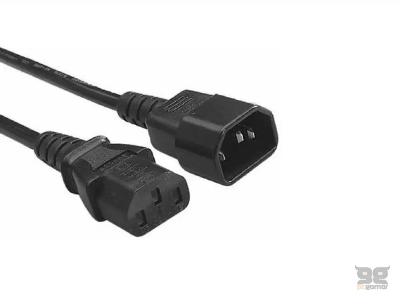 E-GREEN Kabl naponski C13 - C14 (UPS - PC) 3m crni