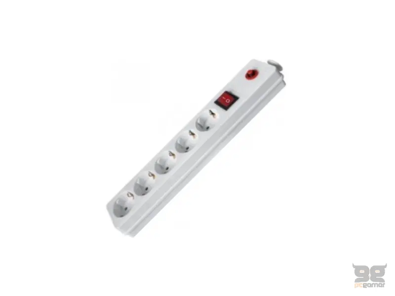 FAST ASIA Produžni kabl 5r/1.5m sa prekidačem i zaštitom 3x1.5mm2 (Linkom) - beli 