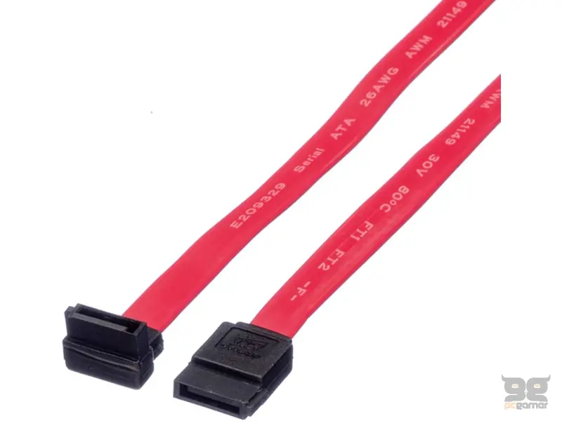 SATA signalni kabal za HDD i ODD, 3Gbps, 0.5m, pod uglom