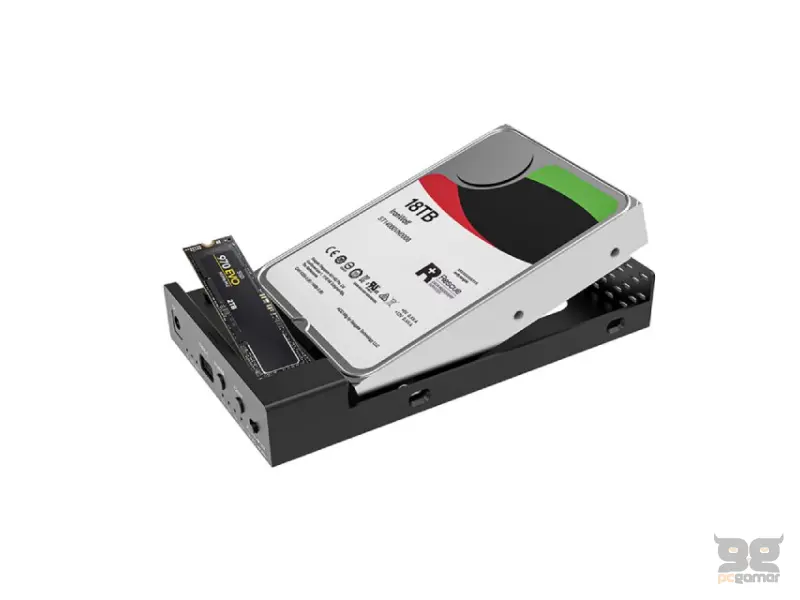 MAIWO Klon Kućište USB 3.2 Gen2 10Gbps HDD/SSD za 3,5 inča/2,5 inča HDD i NVMe SSD, K3527N 