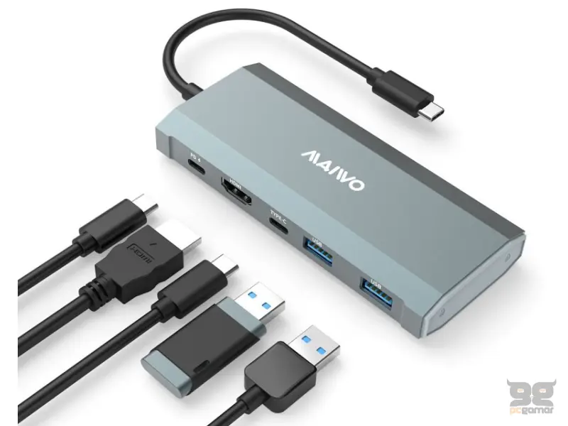 MAIWO USB 3.2 Gen2 x 1 Tip-C 6 u 1 SATA &PCIe NvMe M.2 Kućište sa HDMI/PD/USB , KH1001 