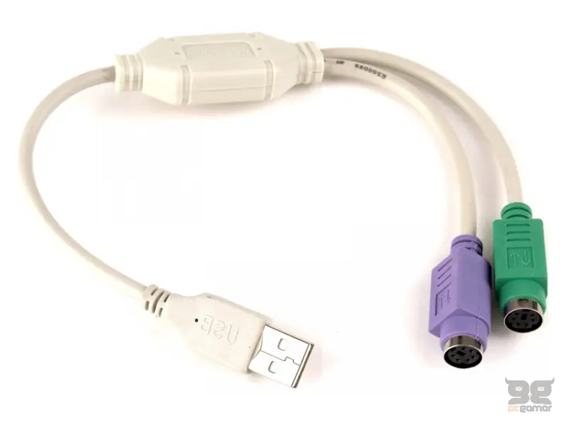 FAST ASIA Adapter USB (M) - 2xPS/2 za miša i tastaturu (F) beli 