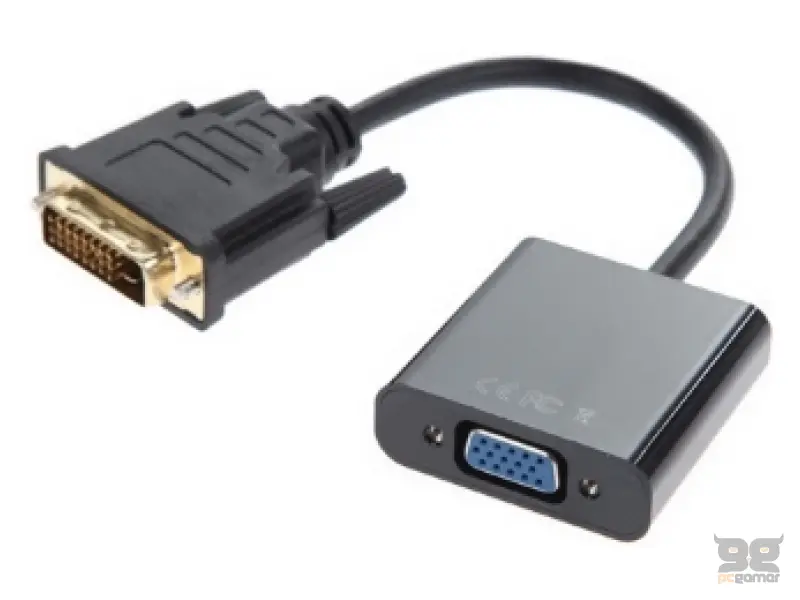 FAST ASIA Adapter-konvertor DVI-D (M) - VGA (F) crni