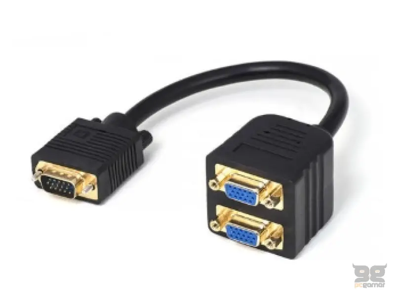 FAST ASIA Adapter VGA - VGA M/2F (spliter) crni 