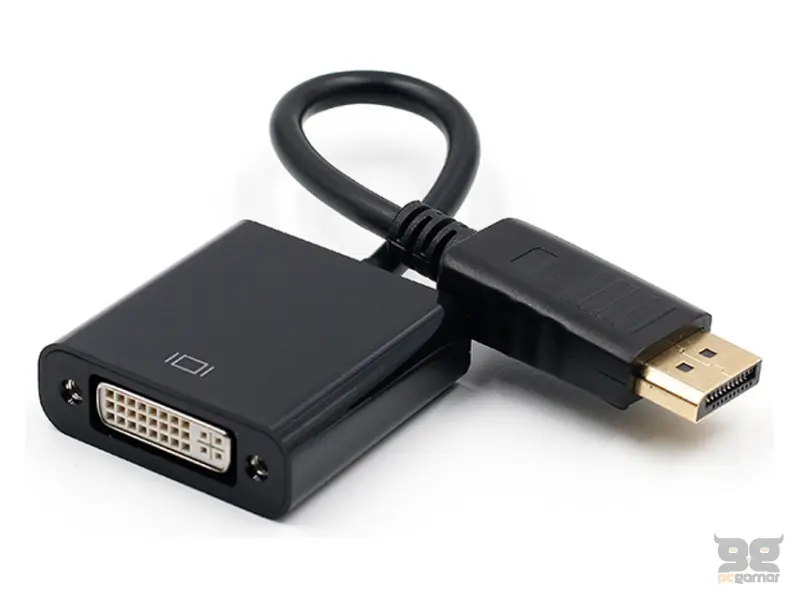 E-GREEN Adapter DisplayPort (M) - DVI (F) crni 