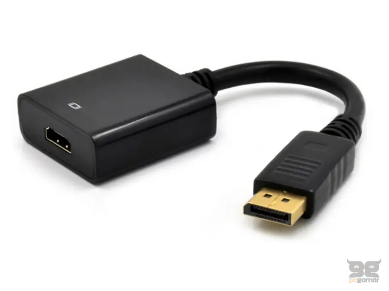 E-GREEN Adapter DisplayPort (M) - HDMI (F) crni 