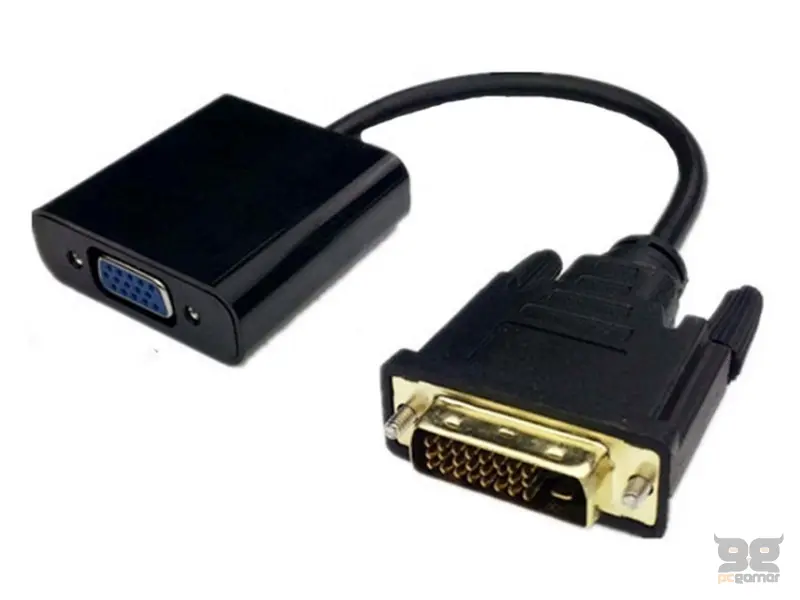 E-GREEN Adapter DVI-D (M) - VGA (F) crni 