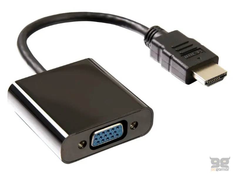 E-GREEN Adapter HDMI (M) - VGA D-sub (F) crni 