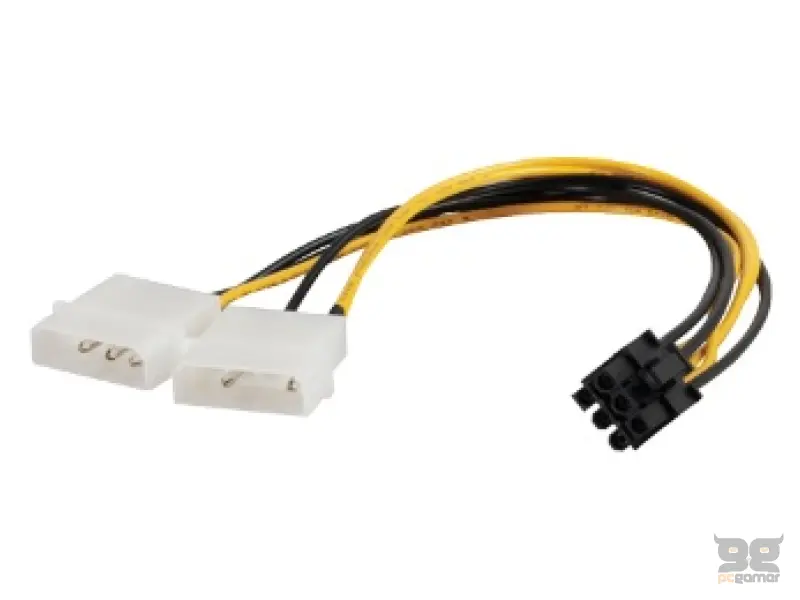 E-GREEN Naponski adapter za PCI-E VGA (6-pin) -2x Molex 