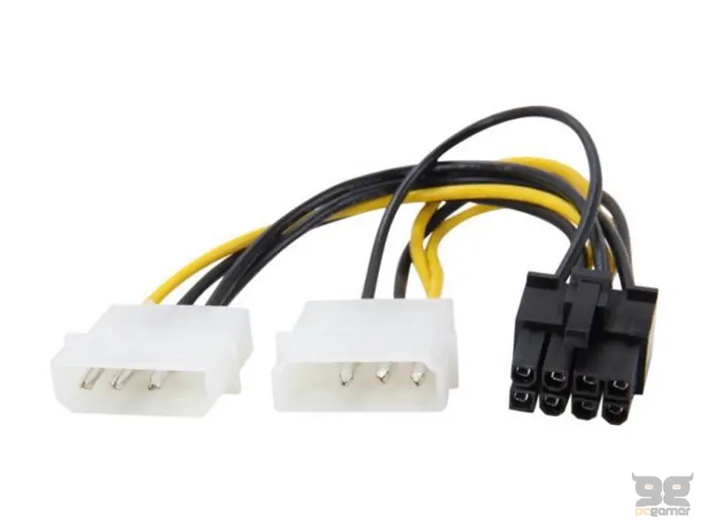 E-GREEN Naponski adapter za PCI-E VGA (8-pin) -2x Molex 