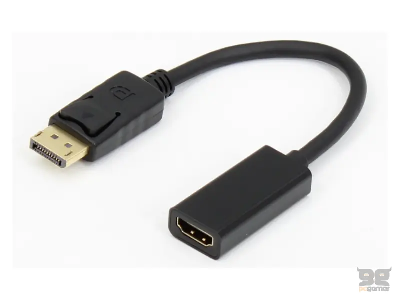 E-GREEN Adapter DisplayPort 1.4(M) - HDMI 2.0(F) kabl 20cm crni 