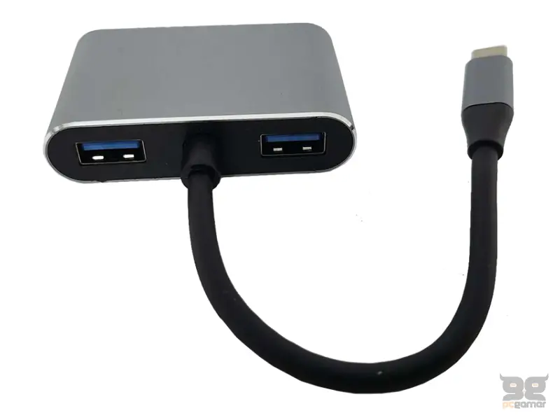 FAST ASIA Adapter-konvertor TIP C na 2xUSB 3.0+TIP C+RJ45 