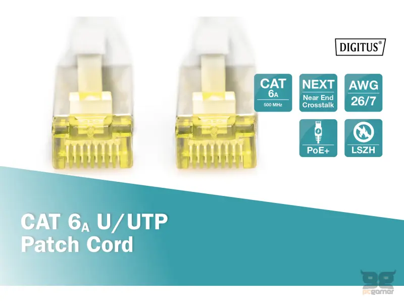 Digitus Kabl UTP patch CAT6A 3m sivi