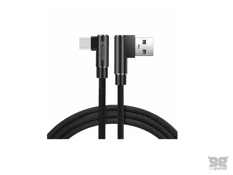 Swissten Kabl Arcade Gaming USB To Type-C 100W USB 1.2m - Black