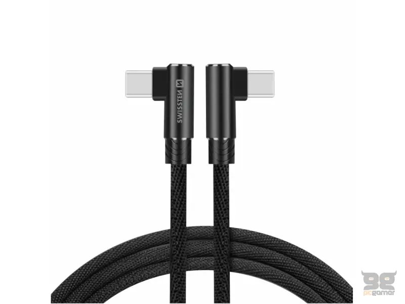Swissten Kabl Arcade Gaming Type-C To Type-C 100W USB 1.2m - Black