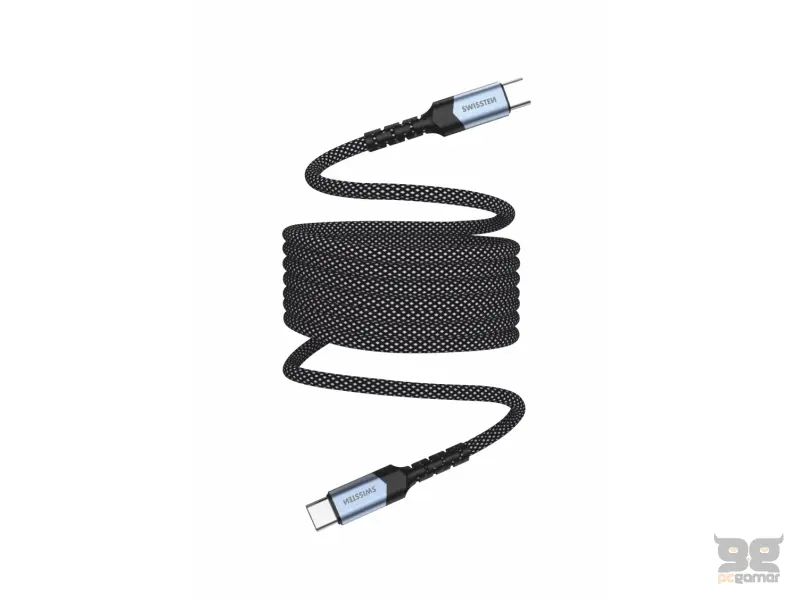 Swissten Data kabl Magnetic Self-Winding USB-C To USB-C - 1m
