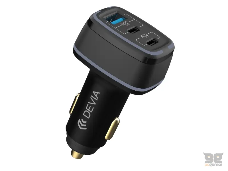 Devia car charger Extreme 115W 2x USB-C 1x USB black