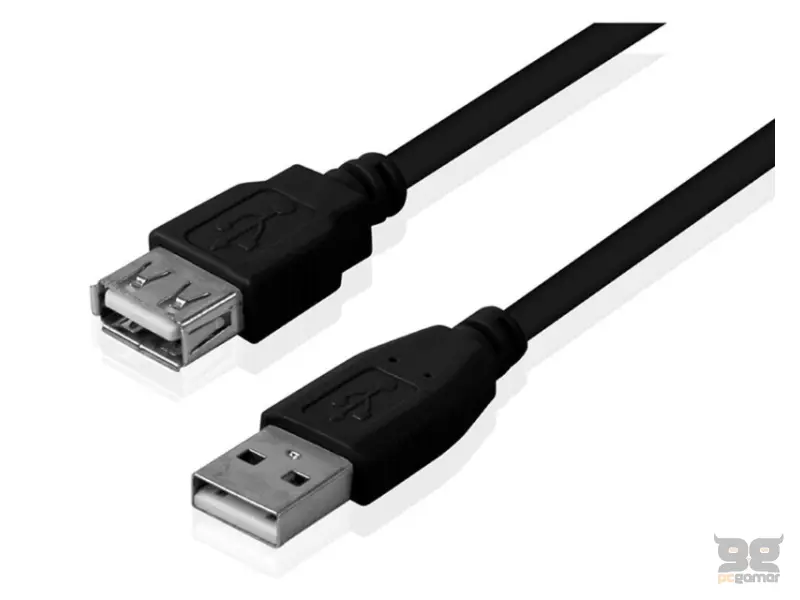 FAST ASIA Kabl USB A - USB A M/F (produžni) 3m crni 