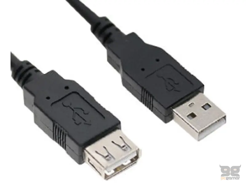 E-GREEN Kabl USB A - USB A M/F (produžni) 5m crni 