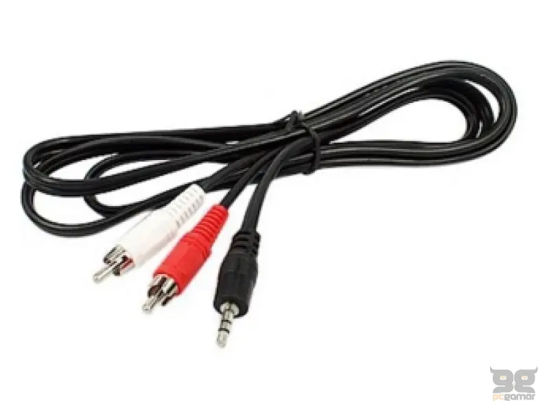 E-GREEN Kabl audio 3.5mm - 2xRCA 1.5m crni 