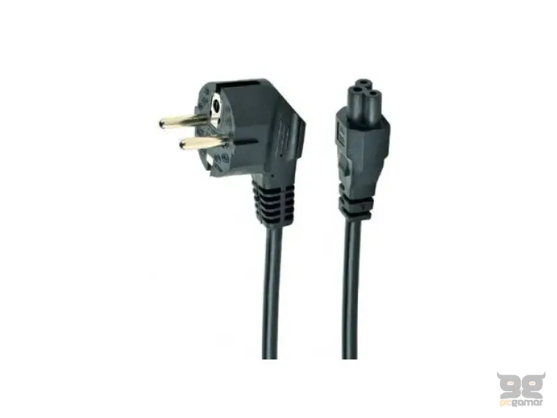 E-GREEN Kabl naponski detelina 2m crni 