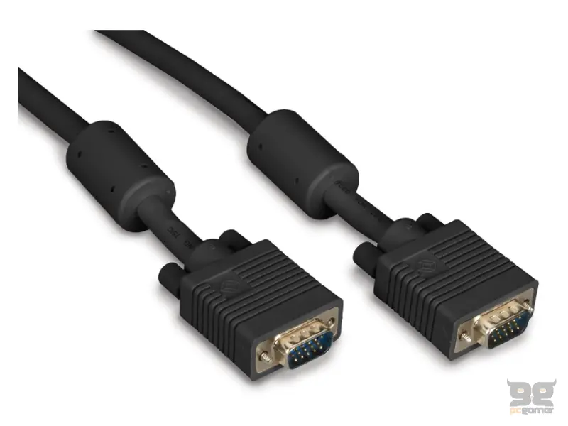 E-GREEN Kabl VGA D-sub M/M 5m HQ feritno jezgro crni 